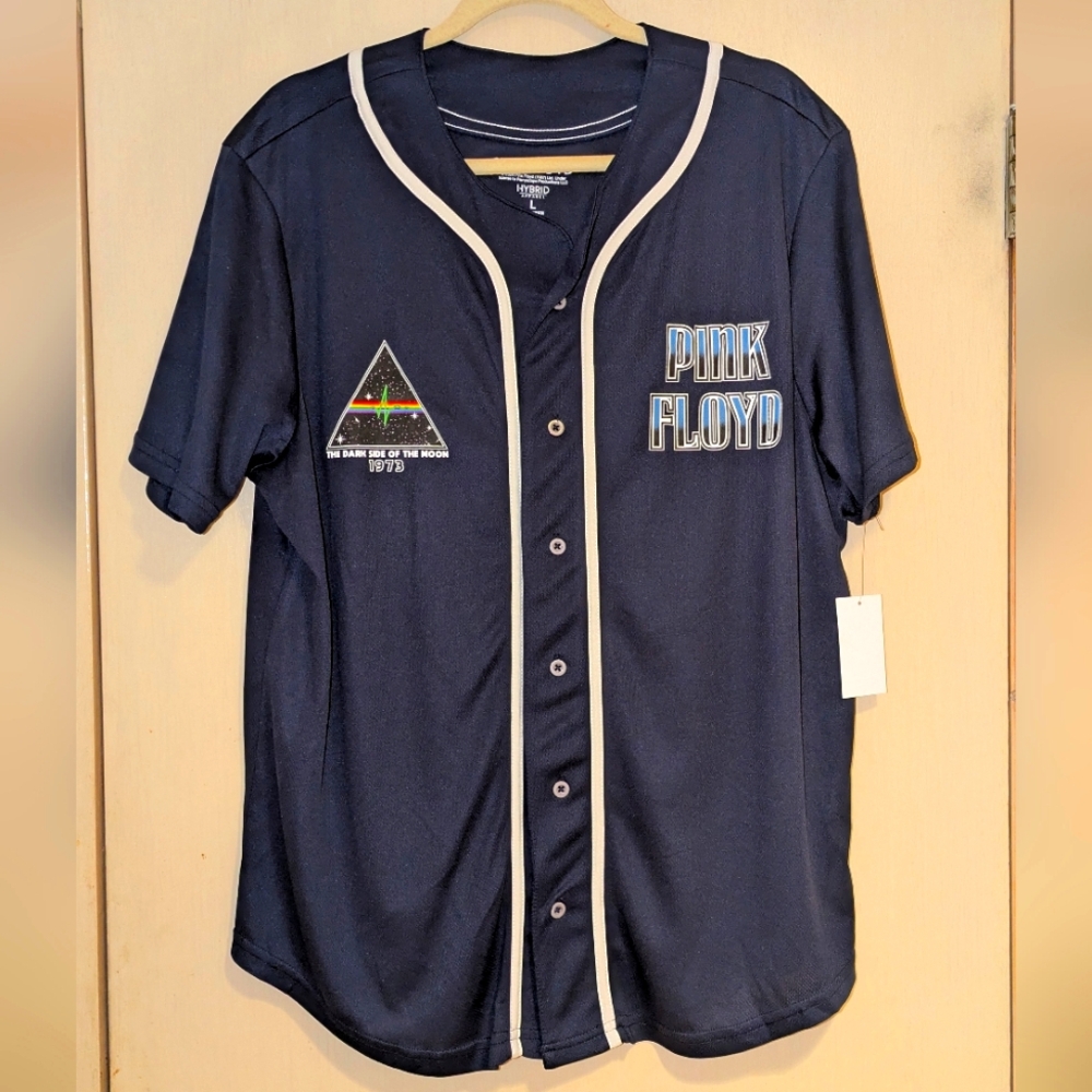 Pink Floyd Dark Side of the Moon Starry Prism ButtonFront Jersey Men's Large NWT